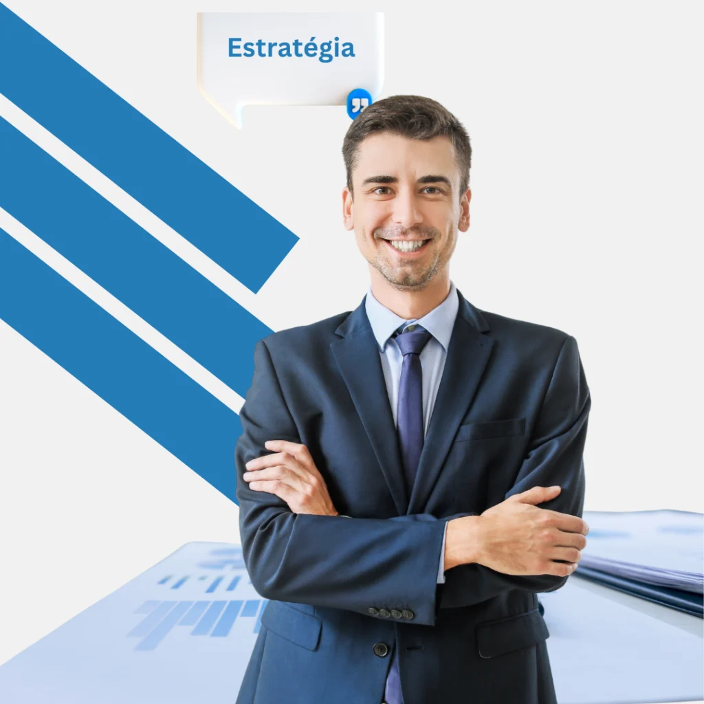 Empresário com visão estratégica e foco em inovação