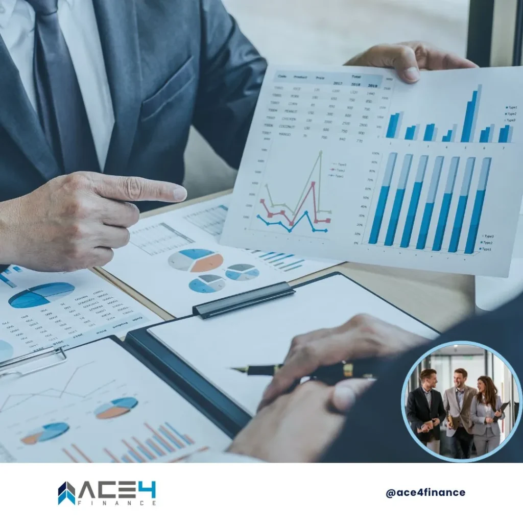 Gráficos de desempenho financeiro com foco em contabilidade consultiva e BPO Financeiro