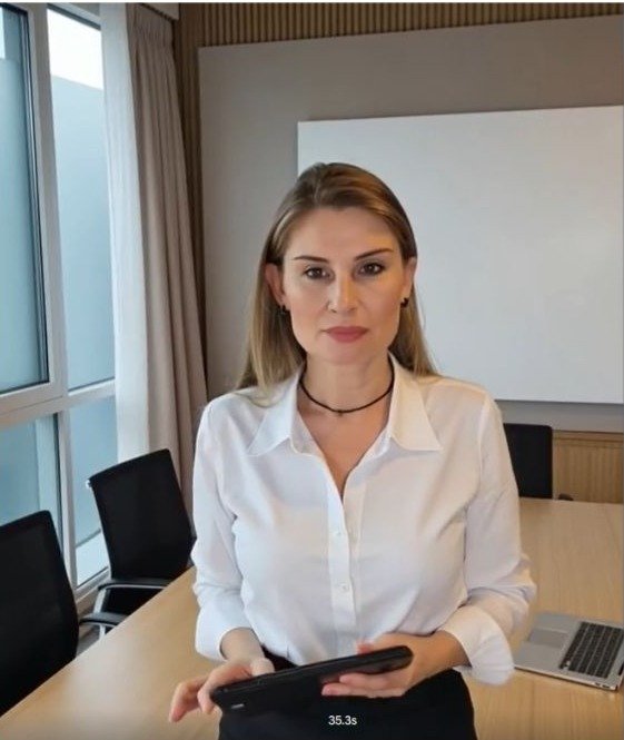 Danielle Oliveira sócia da ACE4Finance utilizando notebook em escritório